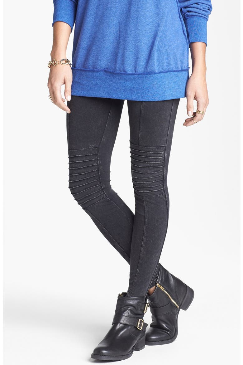 Moto Leggings, Main, color, BLACK