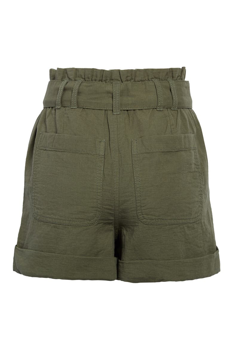 Paperbag Shorts, Alternate, color, GREEN THYME