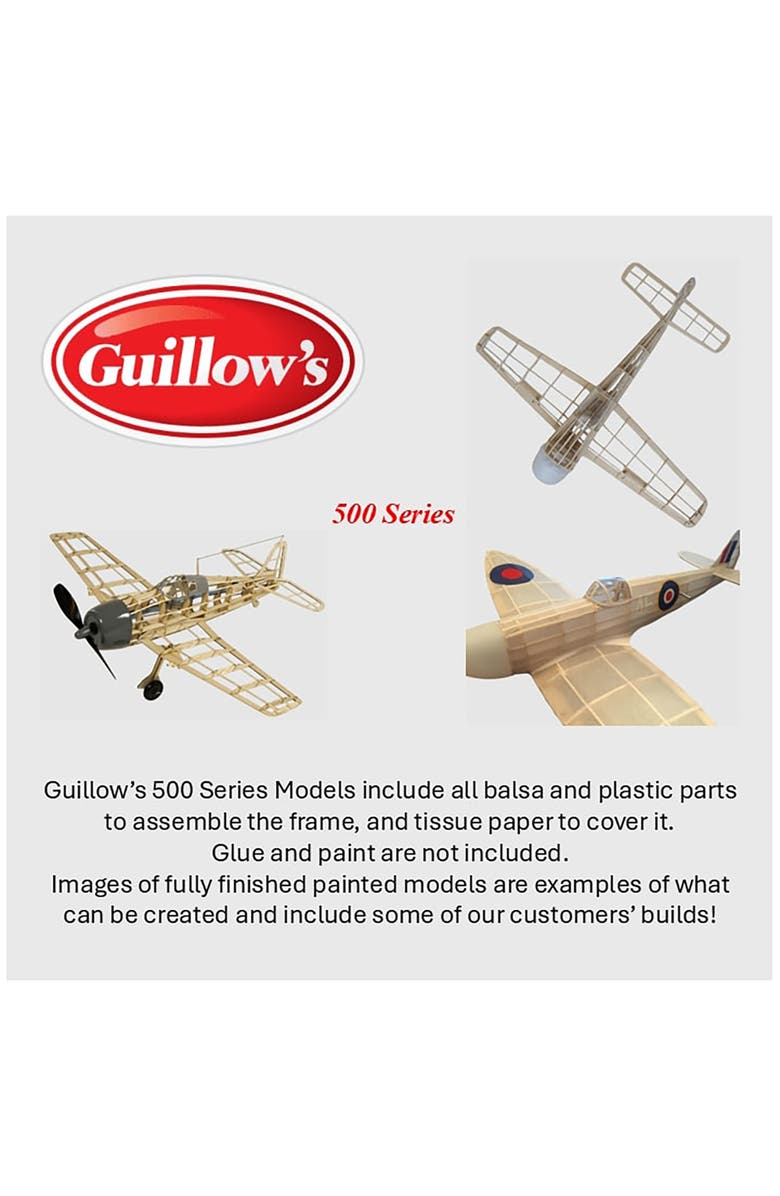 Guillow
s Flying Model Kit - Hawker MK-1 Hurricane, DIY Airplane Building, Alternate, color, Multicolored