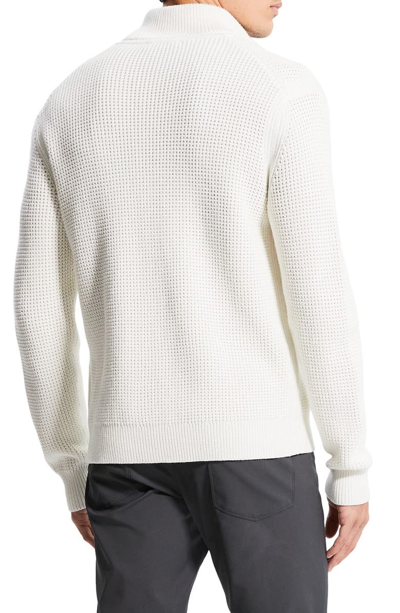 Theory Gary Thermal Cotton & Cashmere Zip-Up Sweater, Alternate, color,
