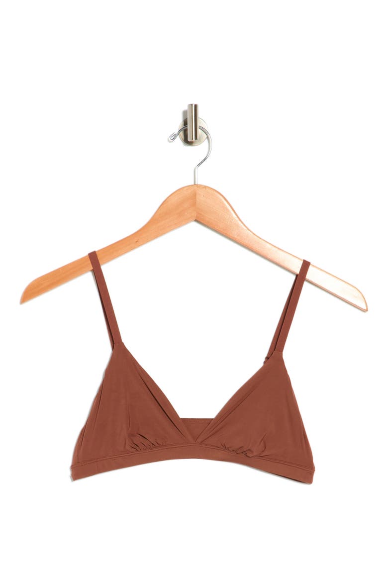 Soft Flex Triangle Bralette, Alternate, color, CHESTNUT