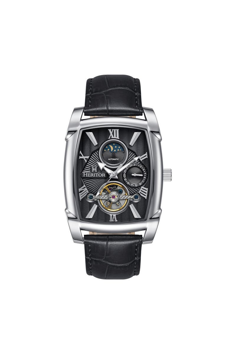 Heritor Automatic Valentin Mens Automatic Watch with Date, Main, color, Black