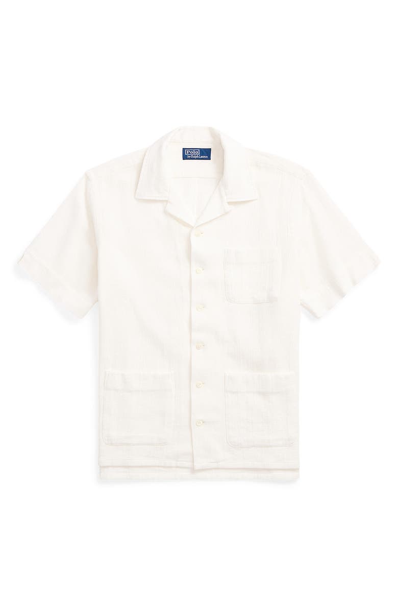 Polo Ralph Lauren Classic Fit Textured Camp Shirt, Alternate, color,