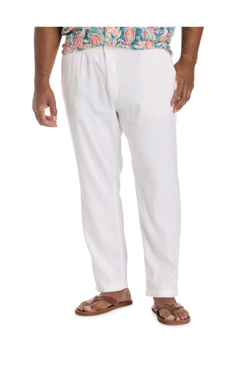Tommy Bahama Big & Tall Linen-Blend Elastic-Waist Pants, Main, color, White
