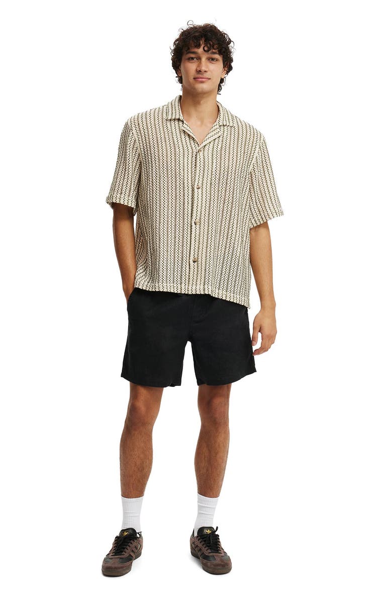 Cotton On Men's Linen Easy Short, Alternate, color, Black