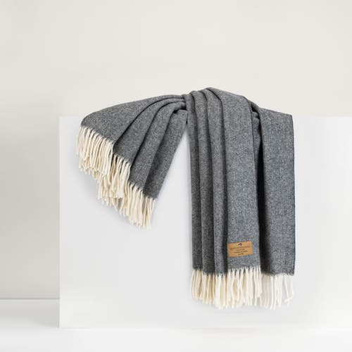 Lands Downunder Herringbone Cashmere Throw In Gray