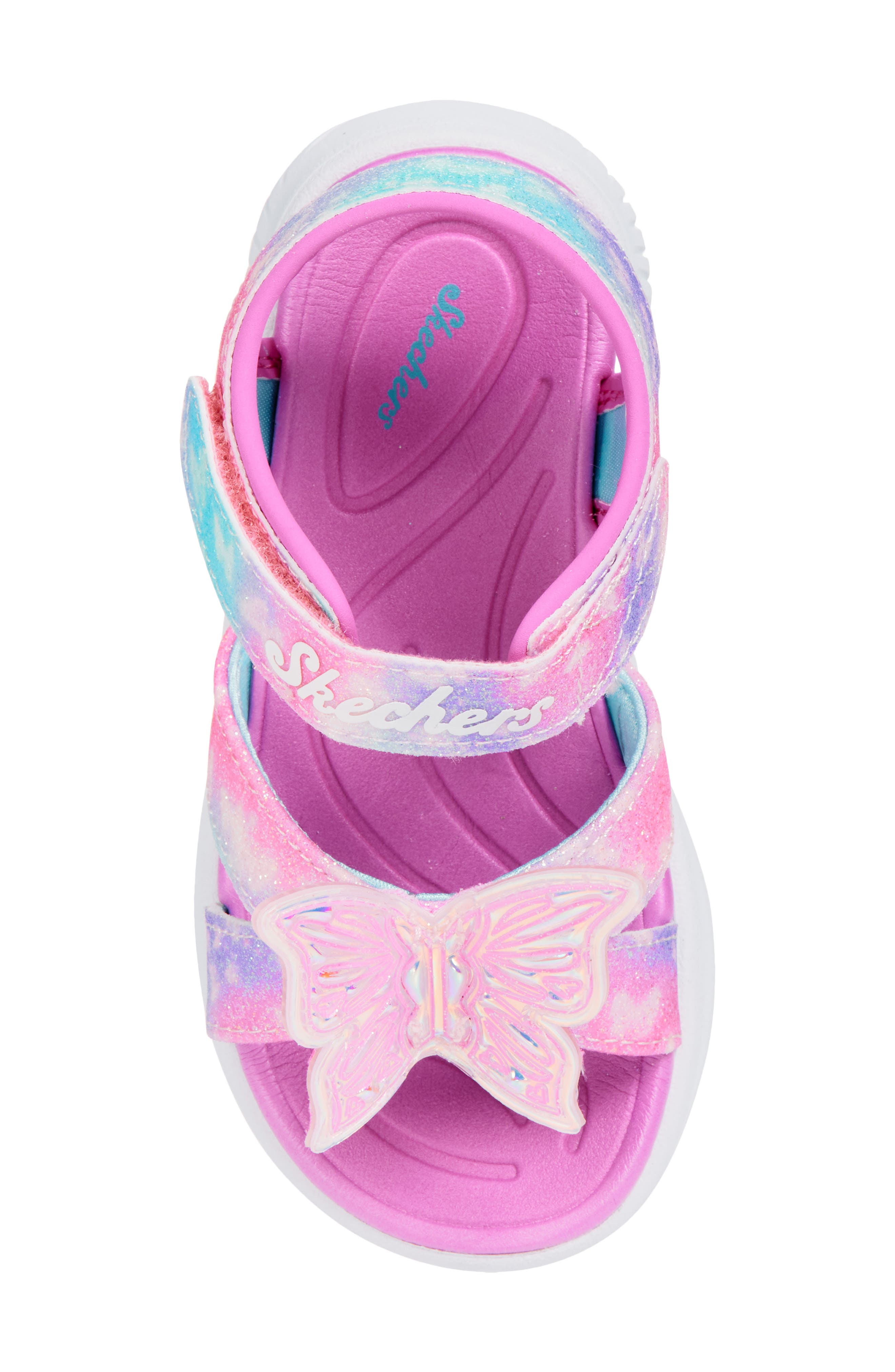 SKECHERS Kids' Jumpsters Light-Up Sandal, Alternate, color, Pink Multi