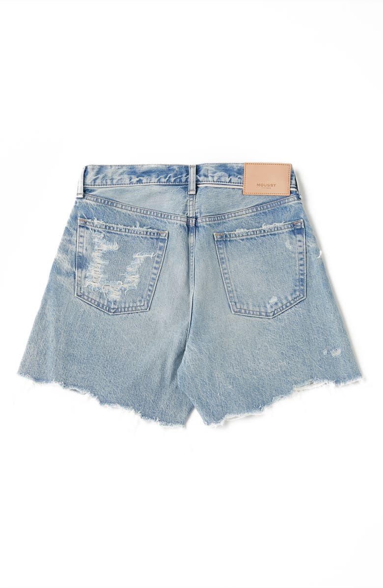 MOUSSY VINTAGE Wheatfield Distressed Cutoff Denim Shorts, Alternate, color, Light Blue
