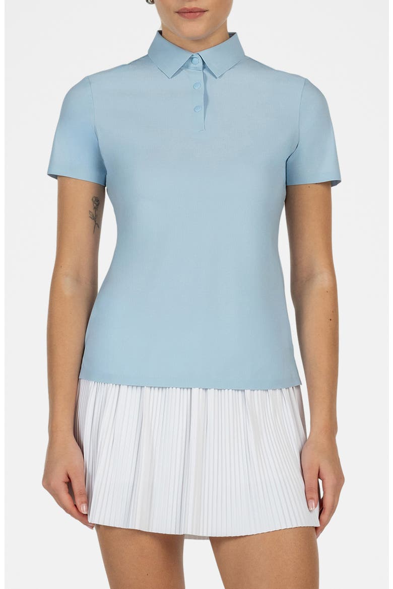 Eagle Performance Polo, Main, color, BRIGHT LIGHT BLUE
