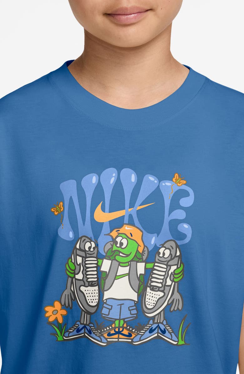 Nike Kids' Sportswear Cotton Graphic T-Shirt, Alternate, color, Star Blue