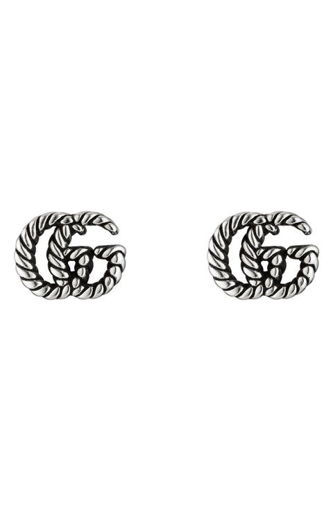 GG Silver Stud Earrings