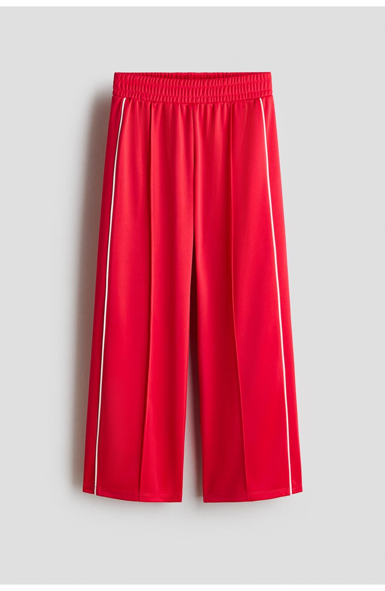 H&M Wide-leg track pants, Alternate, color, Red