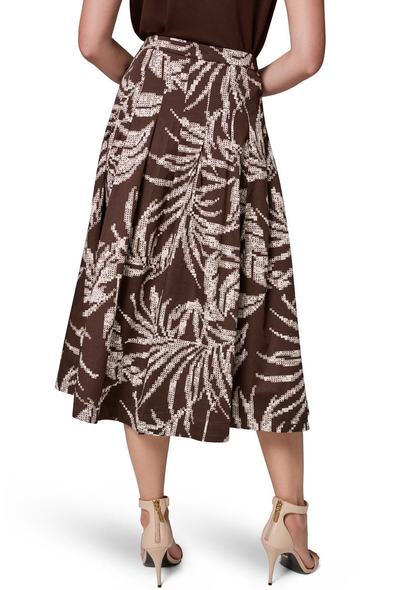 Tropical Print Pleated A-Line Skirt, Alternate, color, CANYON MULTI