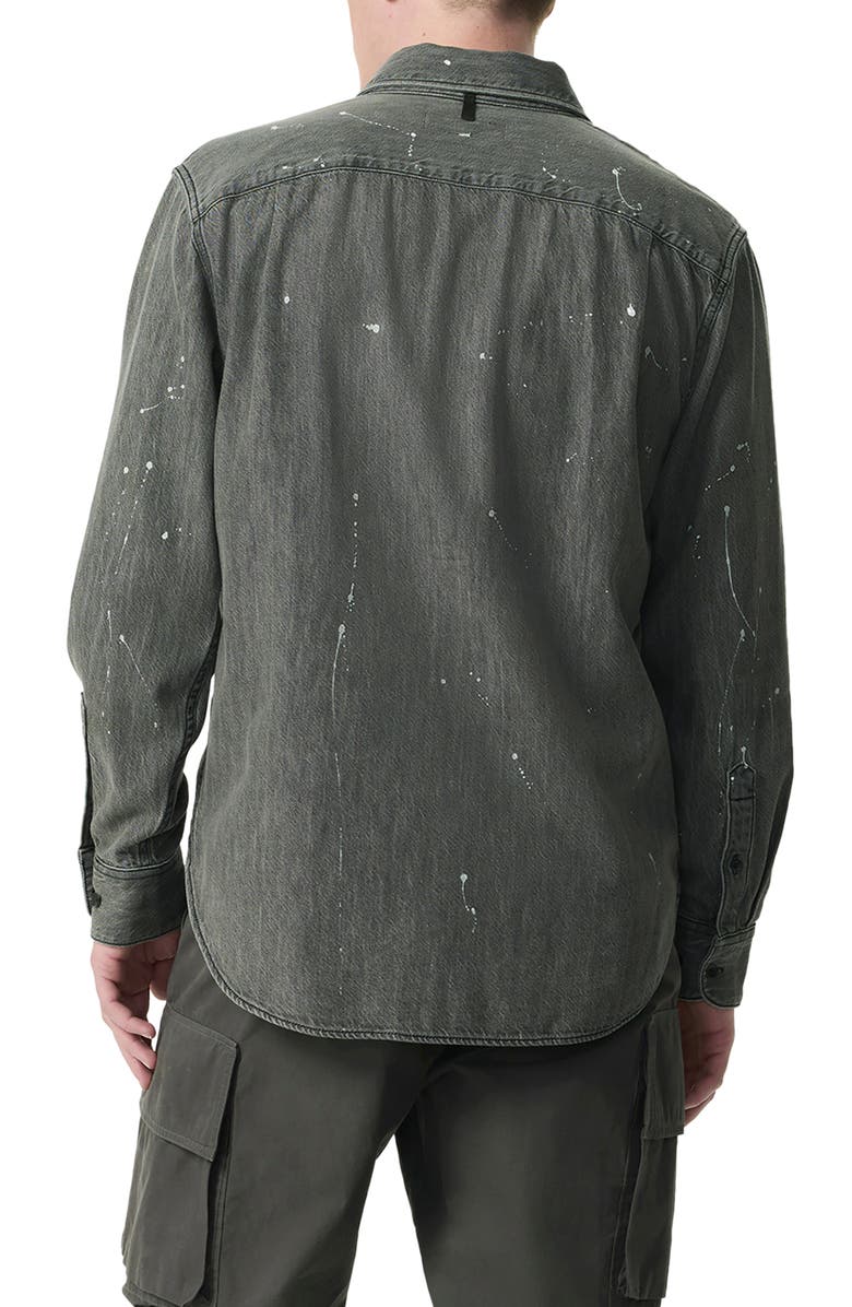 rag & bone Matthew Paint Splatter Denim Button-Up Shirt | Nordstromrack