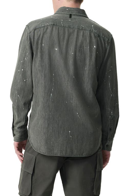 Rag & Bone Men's Finch Splatter Denim Shirt In Painted Ch