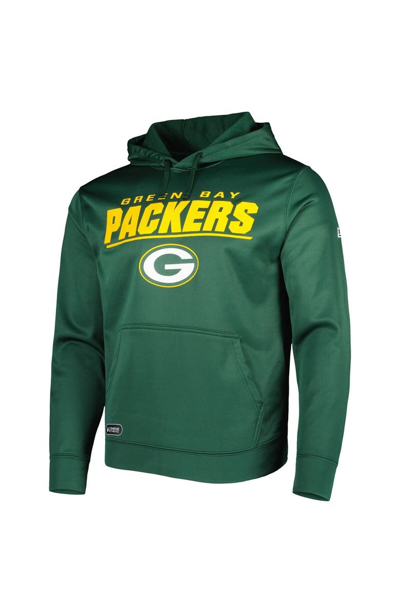 New Era Men's New Era Green Green Bay Packers Combine Authentic Stated Logo Pullover Hoodie, Alternate, color, 