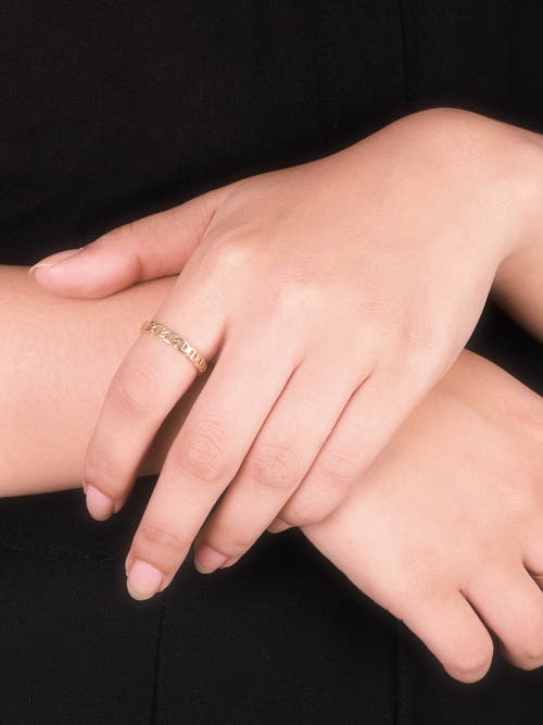 Devata Mariner Anchor Ring In Gold