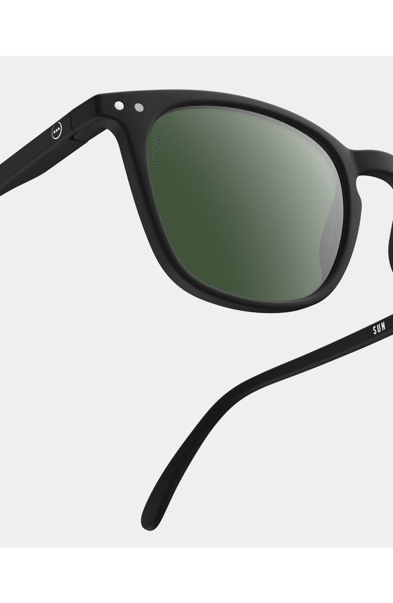 IZIPIZI #E 49mm Trapeze Sunglasses, Alternate, color, Black