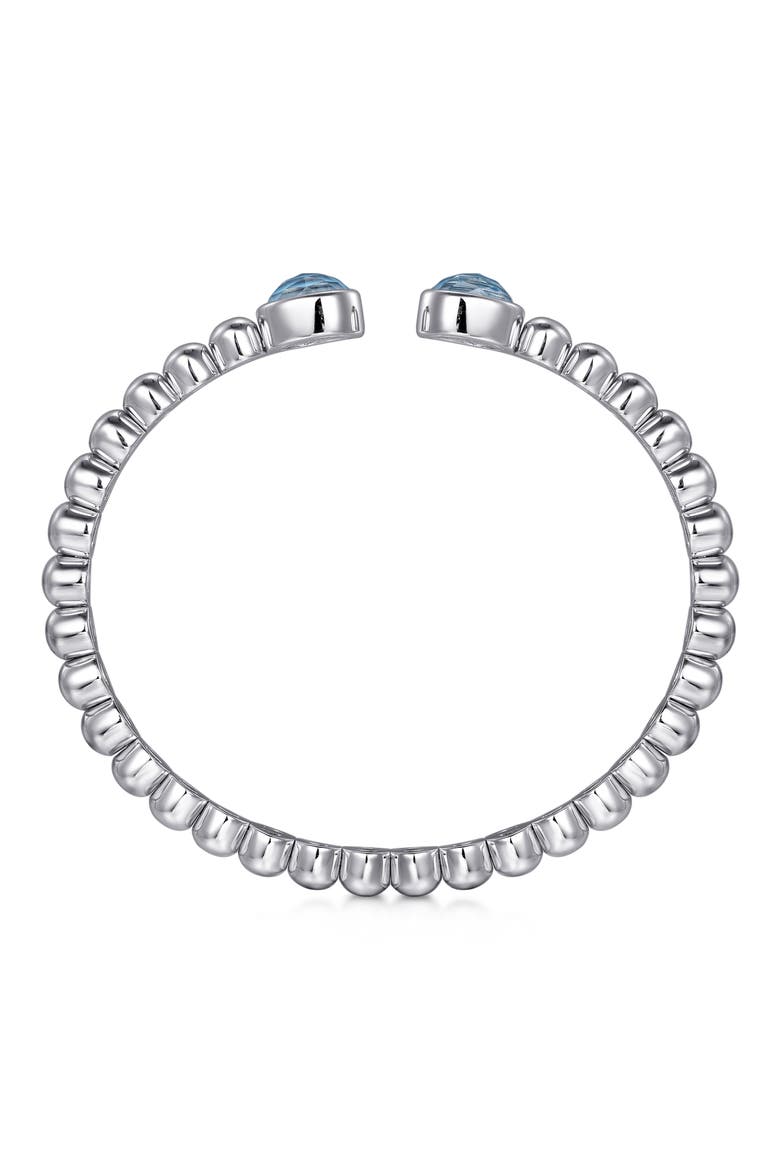Turquoise Doublet Cuff Bracelet, Alternate, color, STERLING SILVER