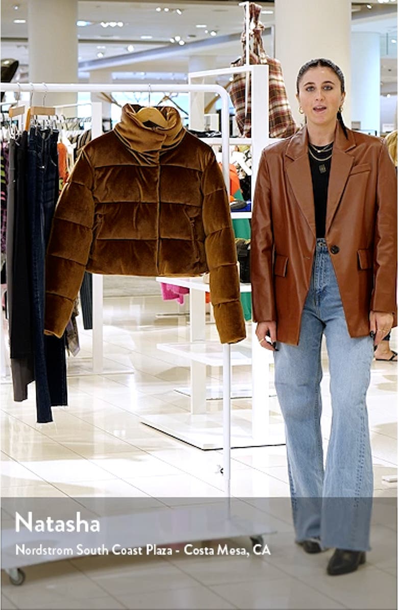 Gold Rush Rib Velour Puffer Jacket, sales video thumbnail
