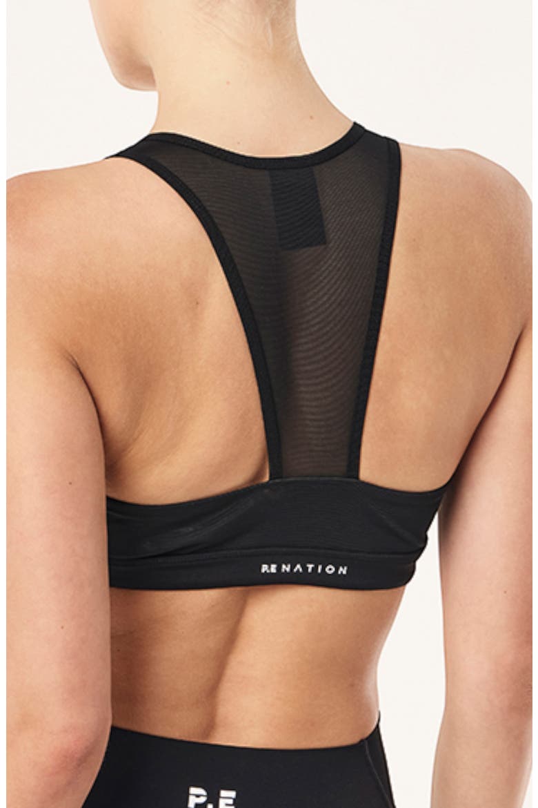 All Out Mesh Sports Bra, Alternate, color, BLACK