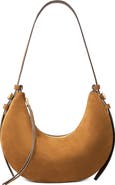 Tory Burch Romy Suede Half Moon Shoulder Bag