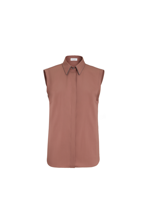 Stretch poplin shirt