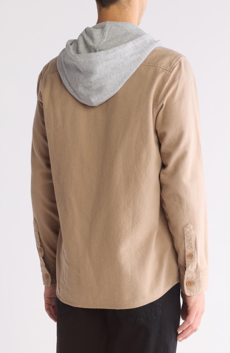 Lucky Brand Hooded Button Shirt Jacket, Alternate, color,