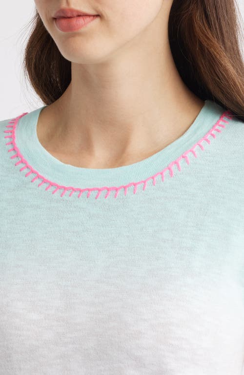 Hatley Simone Knit Short Sleeve Tee In Ocean Dip Dye In Marina