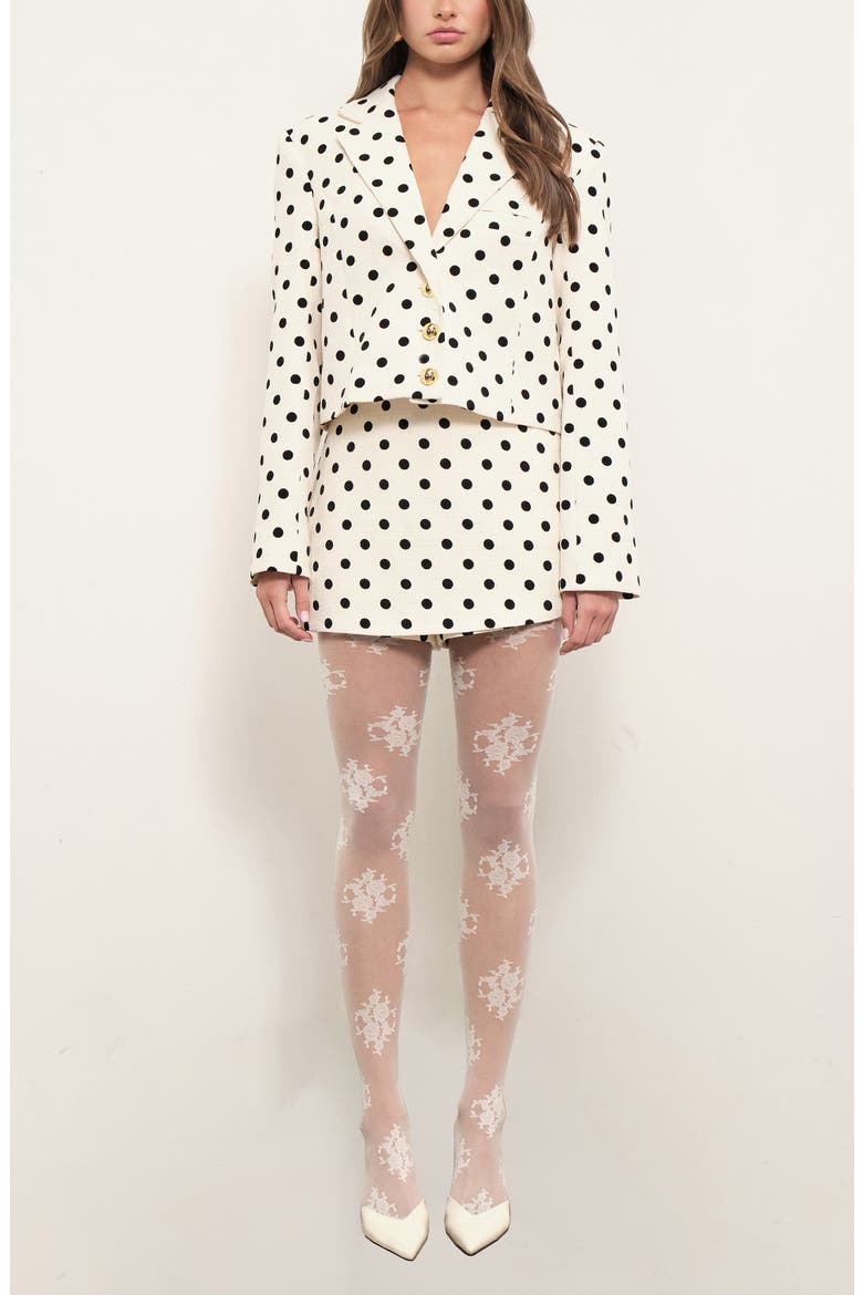Marnie Polka Dot Jacket, Alternate, color, WHITE BLACK DOTS