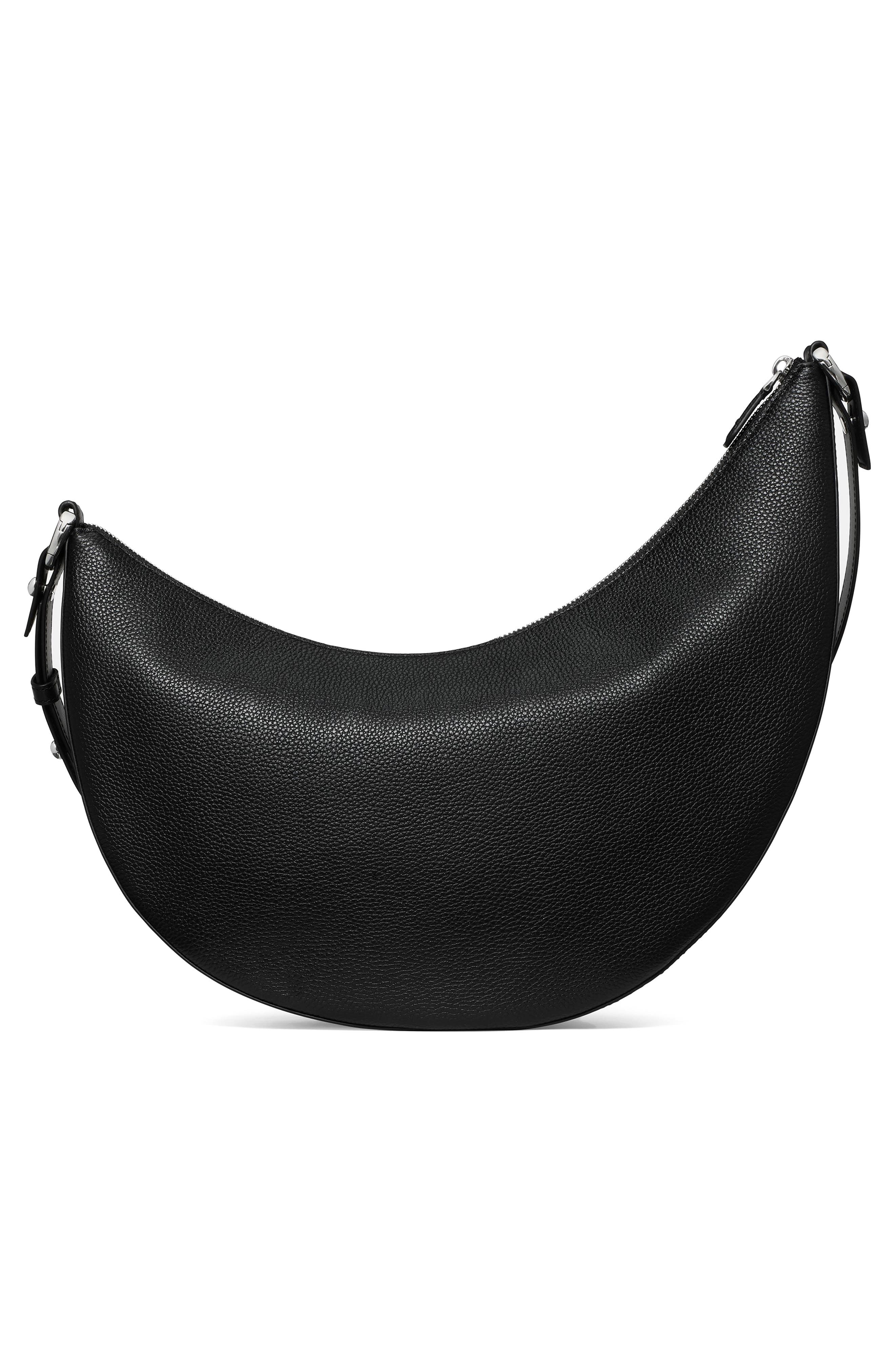 Kate Spade New York large duo pebbled leather crossbody bag, Alternate, color, Black