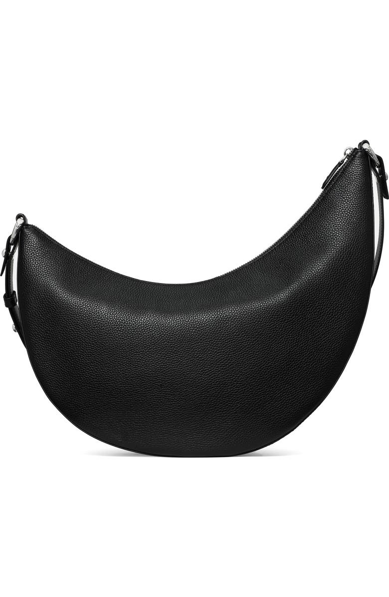 Kate Spade New York large duo pebbled leather crossbody bag, Alternate, color, Black