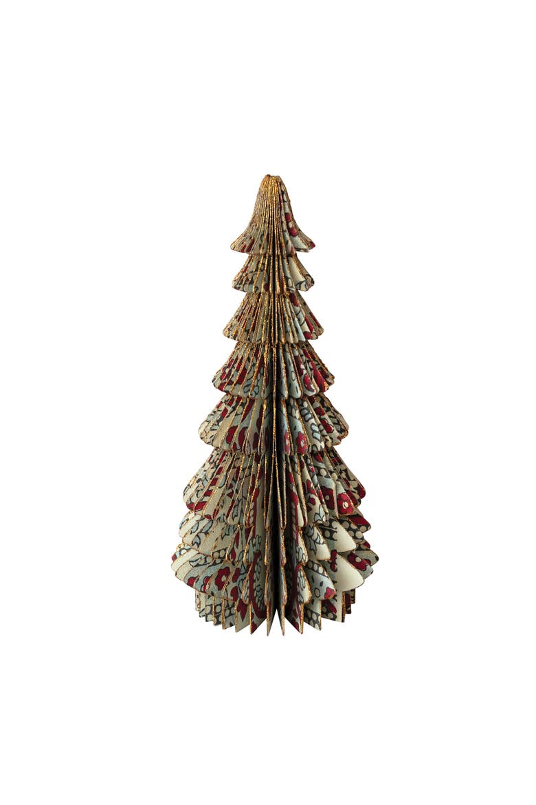 Handcrafted Honeycomb Paper Tree with Glitter, Alternate, color, Multicolor