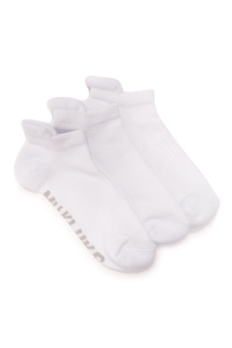 Cotton Compression Ankle Socks 3 Pair Pack, Main, color, White