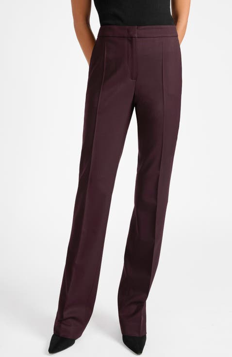 Amara Straight Leg Pant in Virgin Wool Stretch