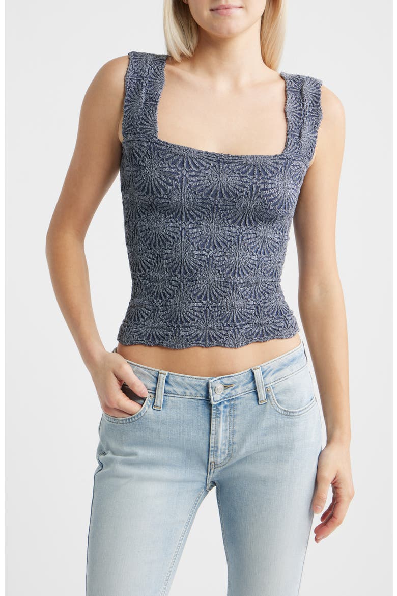 Love Letter Floral Knit Camisole, Main, color, PEACOAT