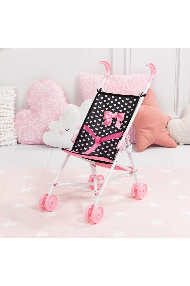 Buggy Umbrella Stroller, Hearts, for Dolls Up to 18 Inches, Alternate, color, Multicolored
