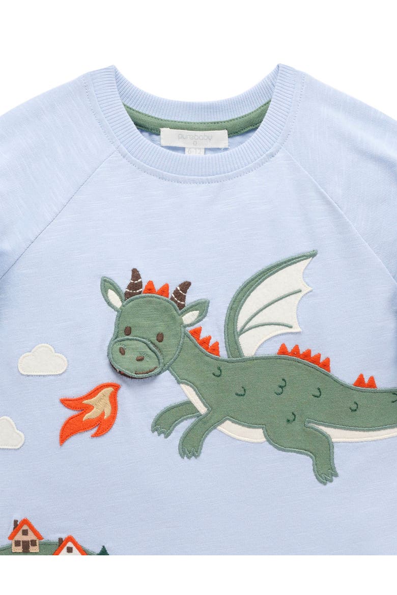 Dragon Tee & Cargo Pant Set, Alternate, color, Ice