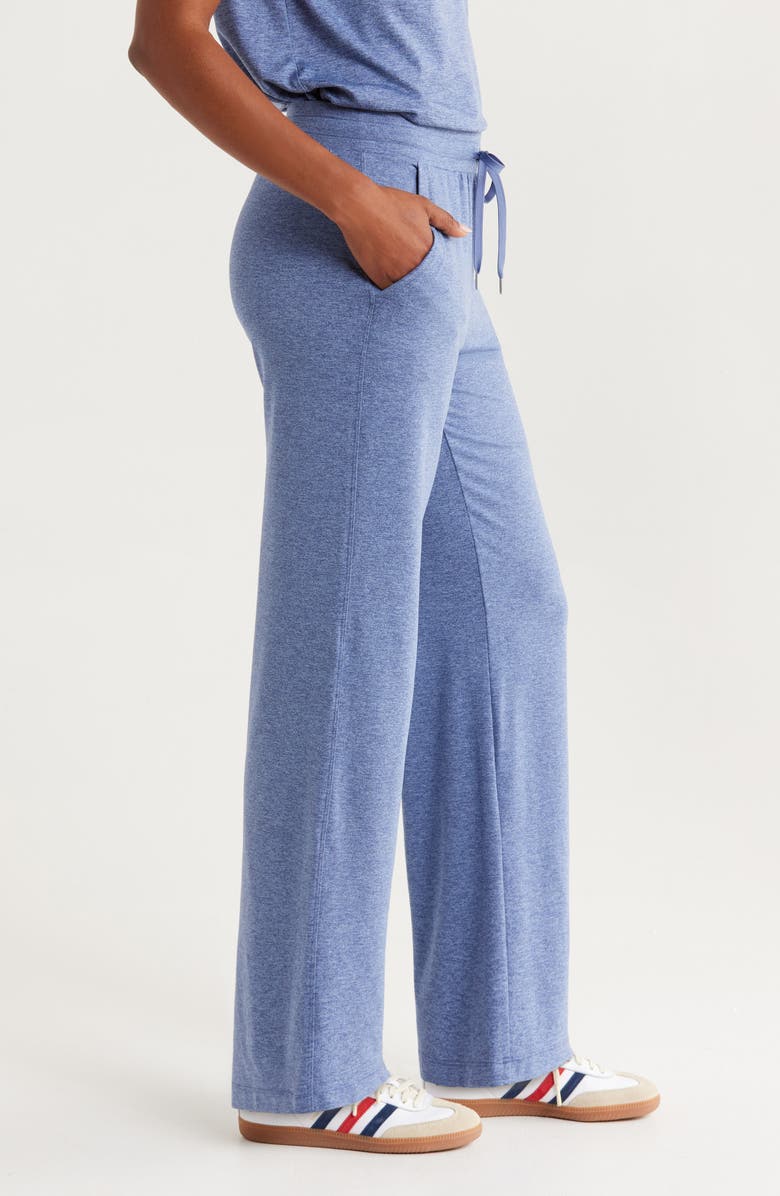 Zella Restore Soft Straight Leg Drawstring Pants, Alternate, color, Blue Tempest