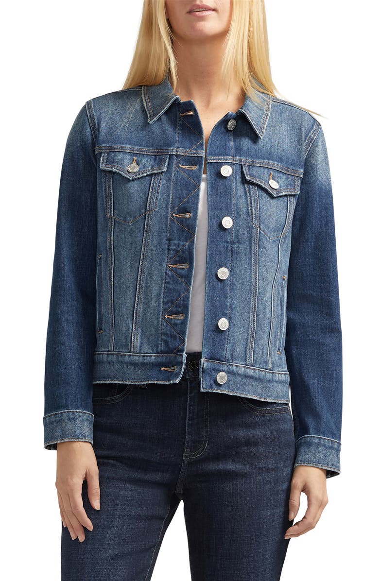 JAG Kiara Distressed Denim Jacket, Main, color,