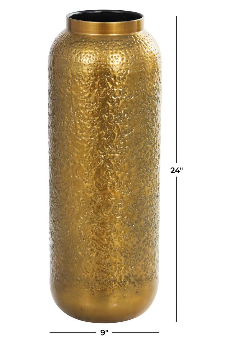 Metal Vase, Alternate, color, GOLD