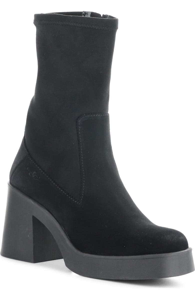 Bos. & Co. Vivica Bootie, Main, color, Black Suede/ Top