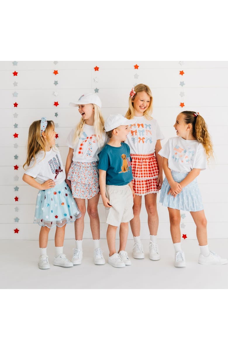 Sweet Wink Patchwork Bow Patch Short Sleeve T-Shirt, Alternate, color, White