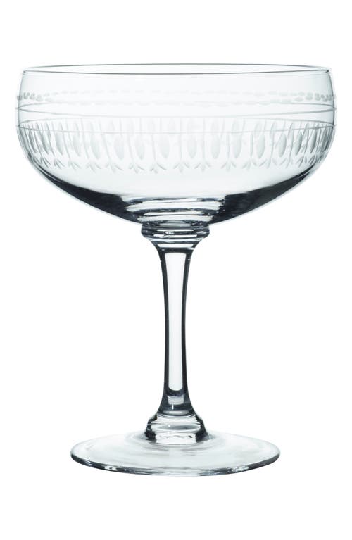 The Vintage List Set Of 2 Crystal Cocktail Glasses In Transparent