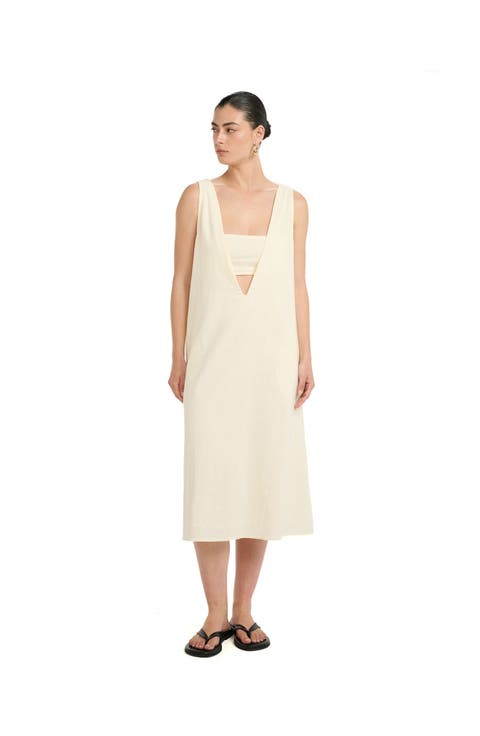 Resort Coastal V-Neck Maxi Dress Cover-Up