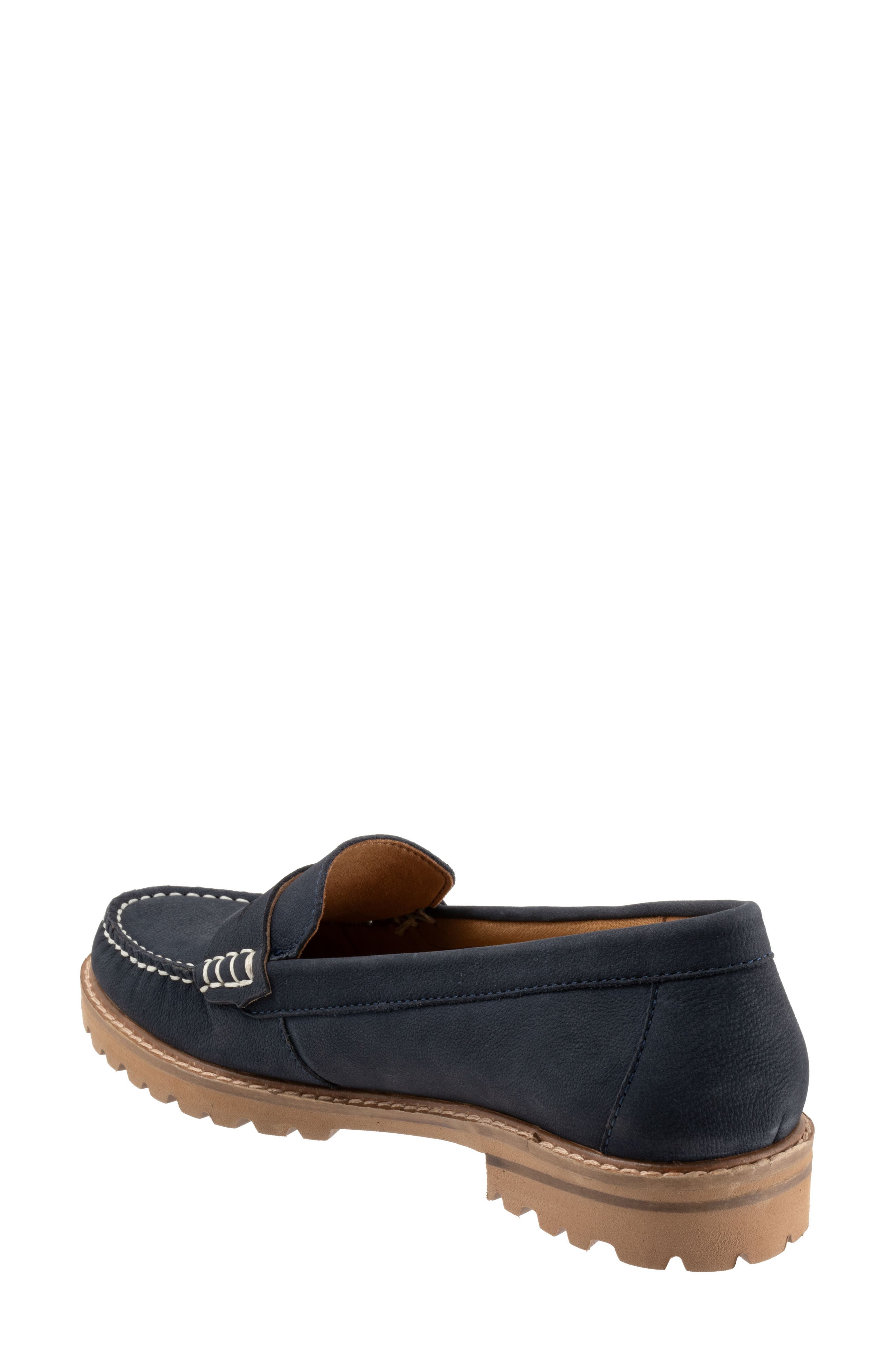 Francey Lug Sole Penny Loafer, Alternate, color, NAVY NUBUCK
