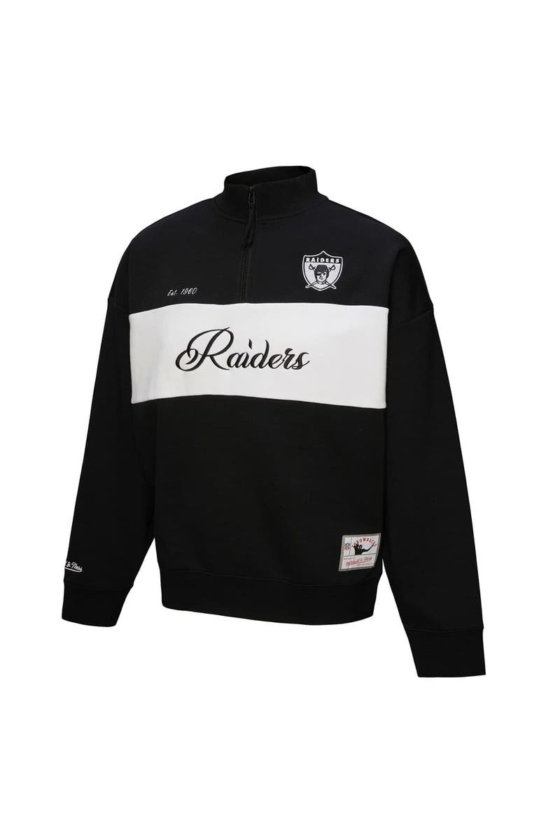 Mitchell & Ness Women's Mitchell & Ness Black Oakland Raiders Quarter-Zip Jacket, Alternate, color, Black