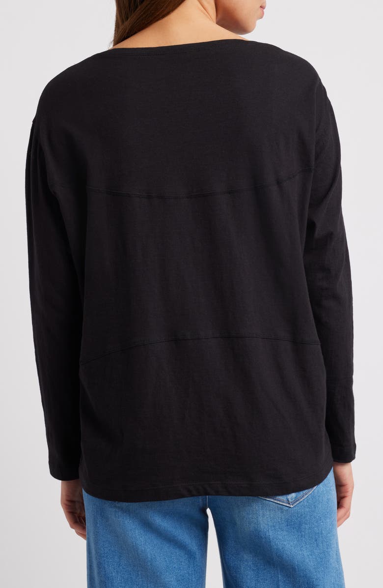 APNY Relaxed Fit Long Sleeve Cotton T-Shirt, Alternate, color, Black