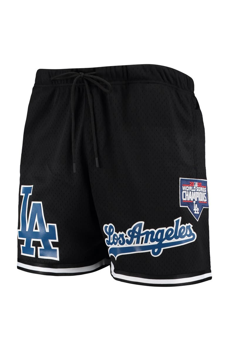 PRO STANDARD Men's Pro Standard Black Los Angeles Dodgers 2020 World Series Mesh Shorts, Alternate, color, 