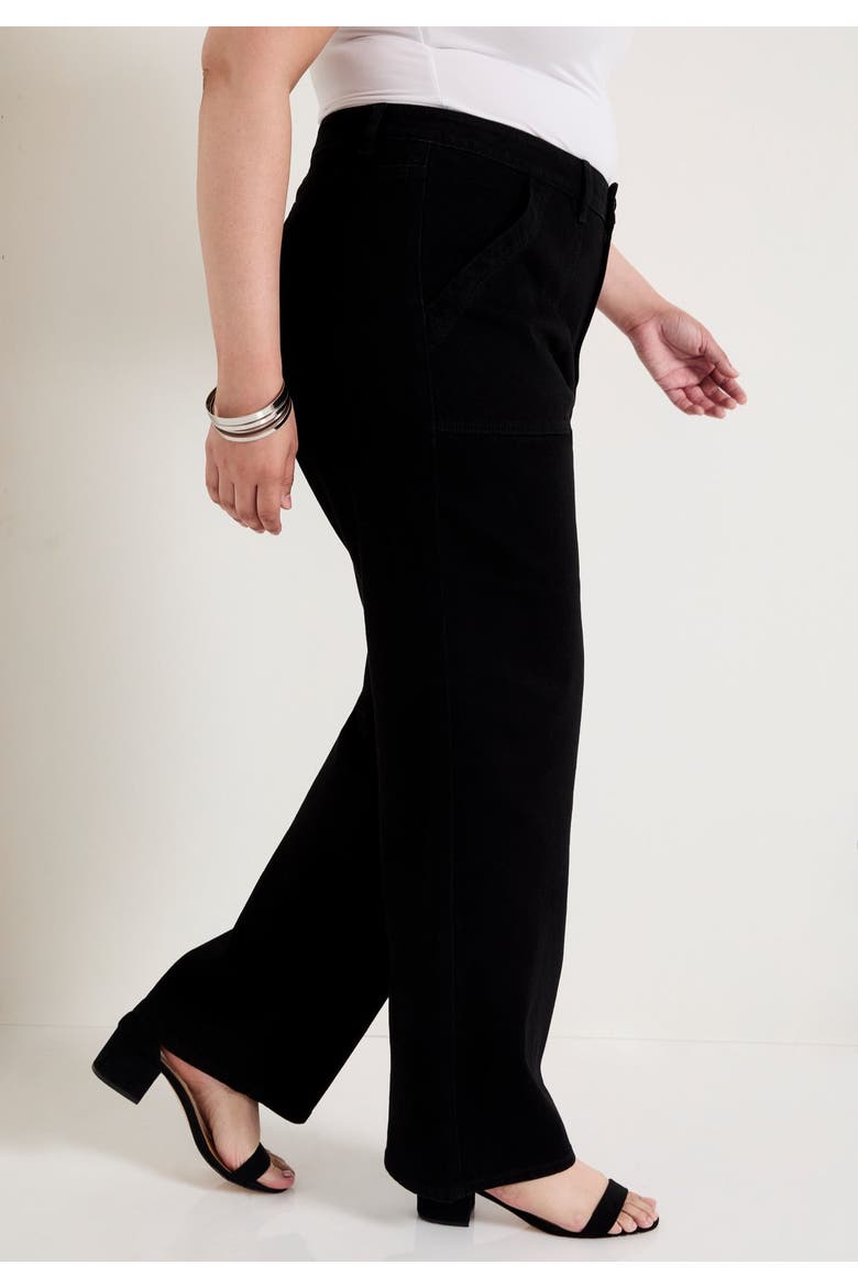 Curvie Fit High Waisted Straight Leg Jean, Alternate, color, BLACK RINSE